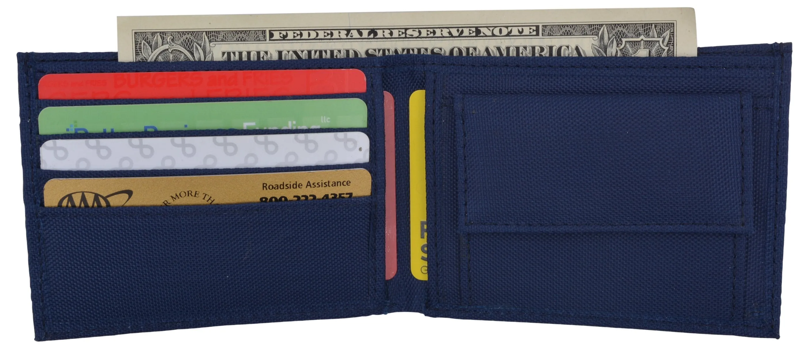 New Boys Slim Thin Nylon Bifold Wallet with Coin Pouch T300