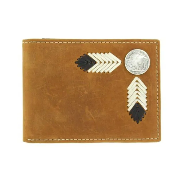 Nocona Western Wallet Mens Bifold Buffalo Nickel Saddle N5434444