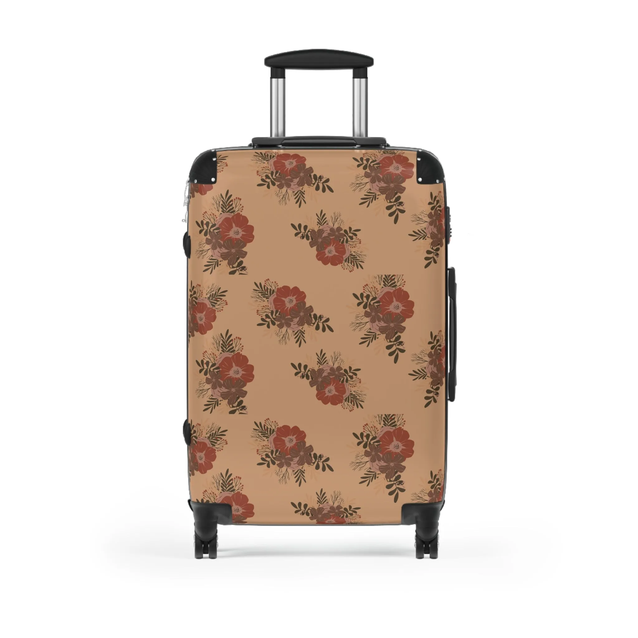 Nude Floral Traveler Suitcase