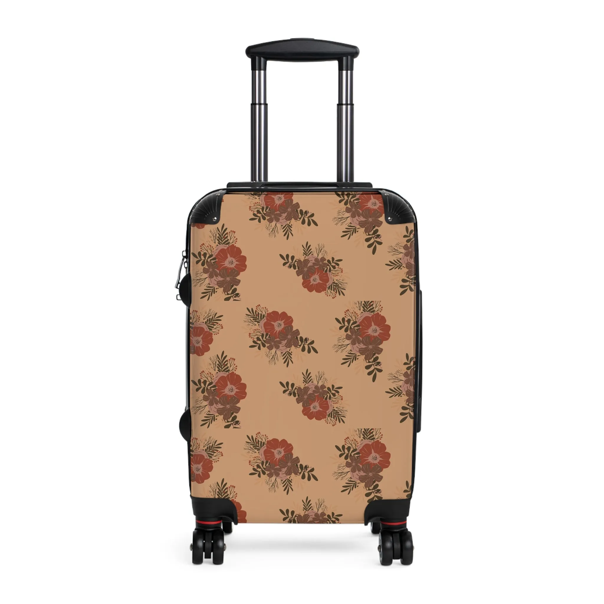 Nude Floral Traveler Suitcase