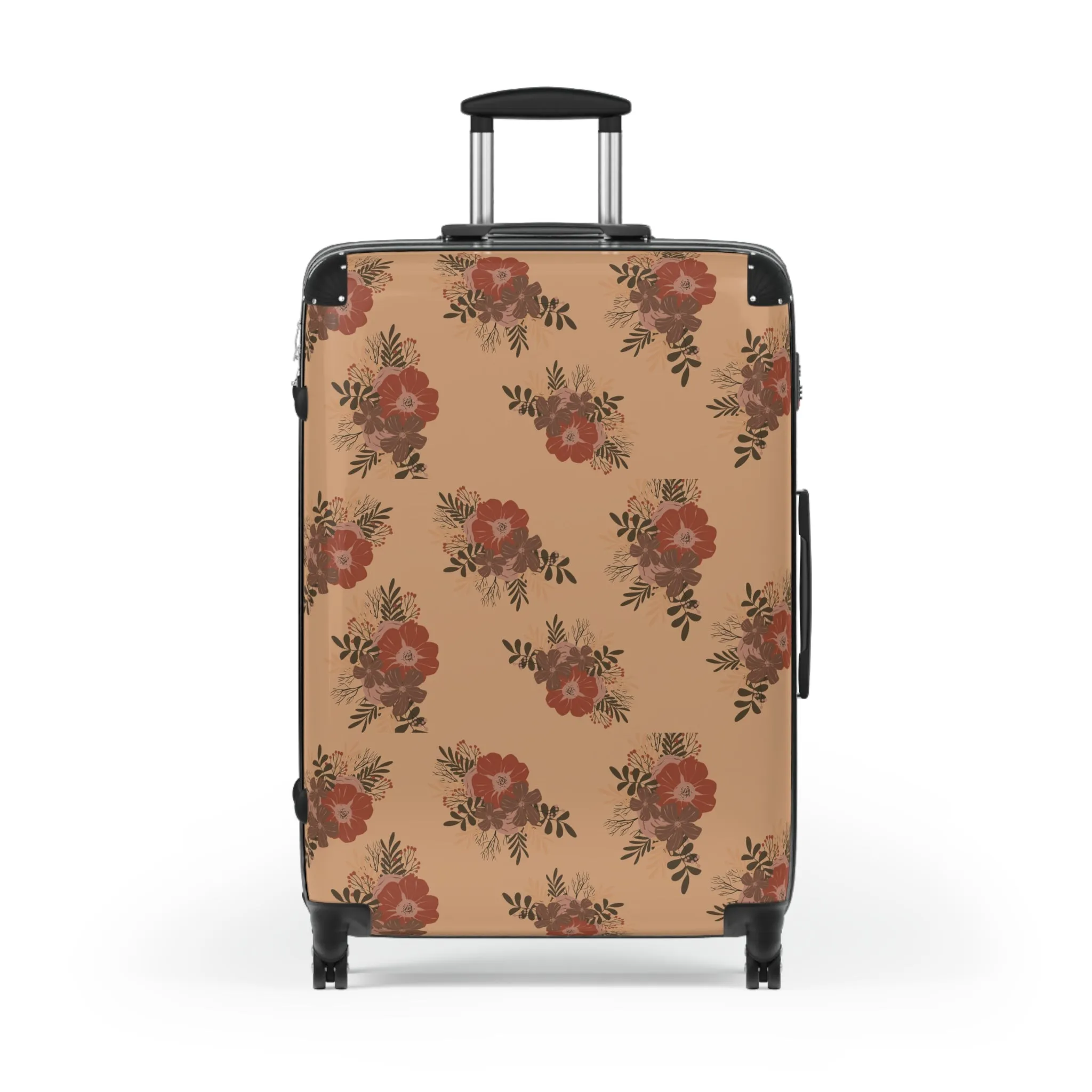 Nude Floral Traveler Suitcase