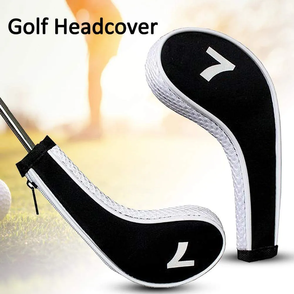 Numbered & Zippered Golf Club Headcover Set