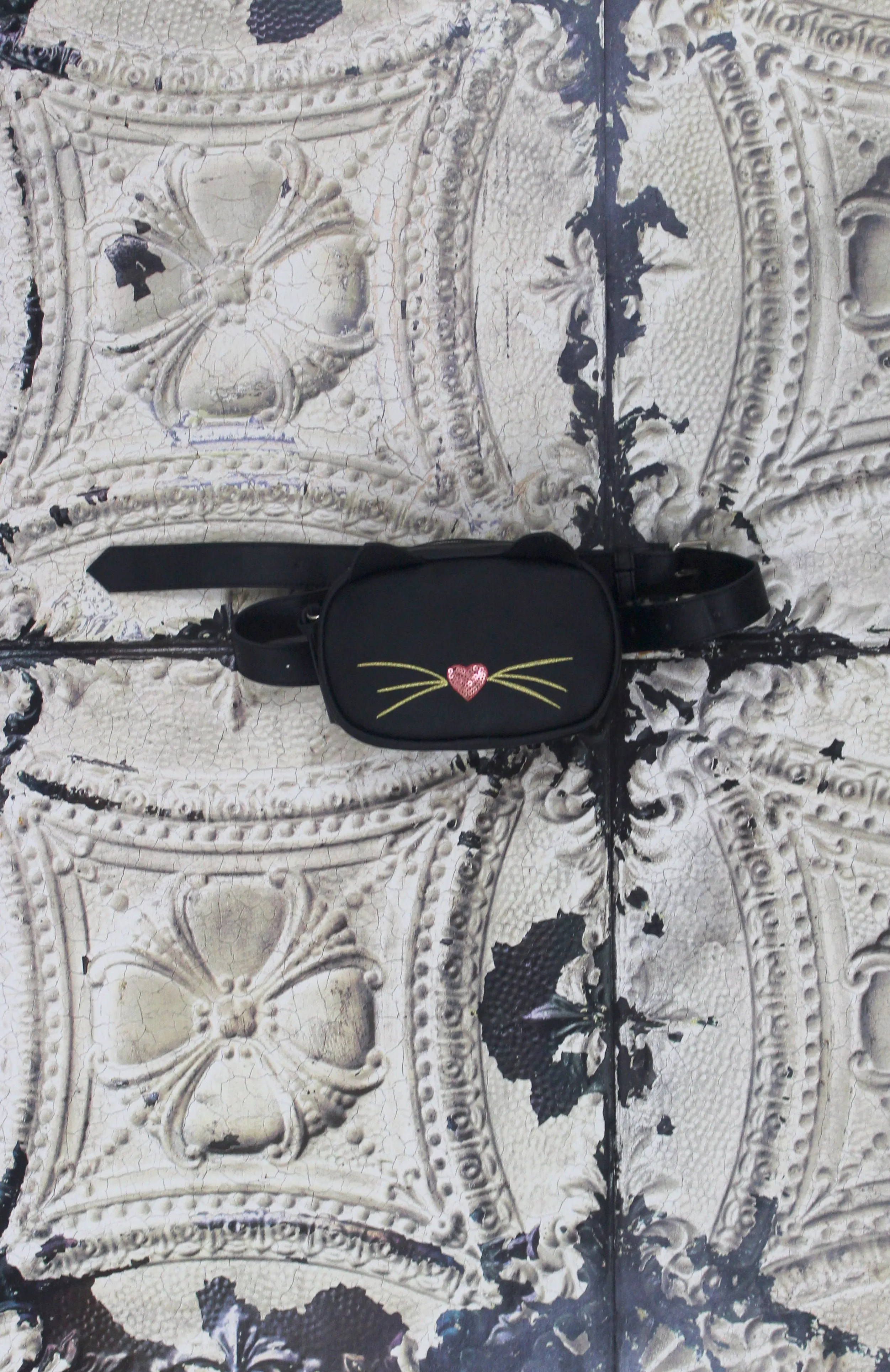 Olivia Belt Bag in Black Cat