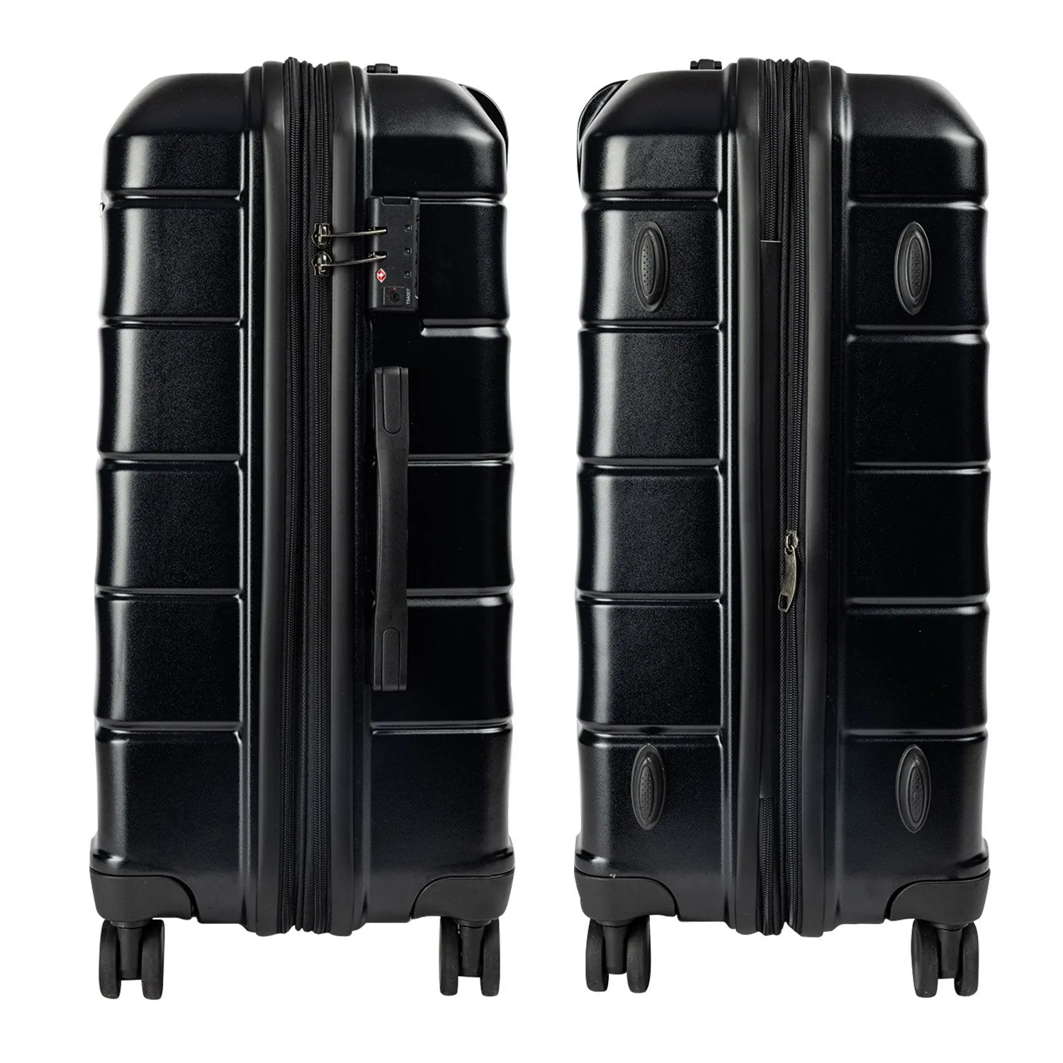 Olympus Artemis Hard Shell ABS PC Luggage Set in Jet Black (3 Piece Set)