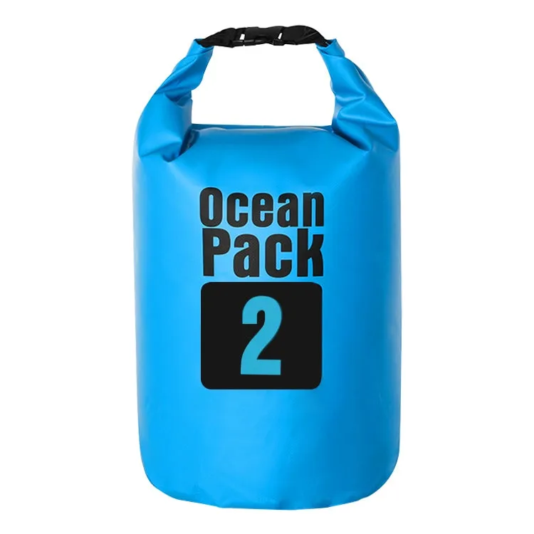 Outdoor Waterproof Bag Dry Sack PVC Barrel Bag, Capacity: 2L (Sky Blue)