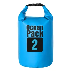 Outdoor Waterproof Bag Dry Sack PVC Barrel Bag, Capacity: 2L (Sky Blue)