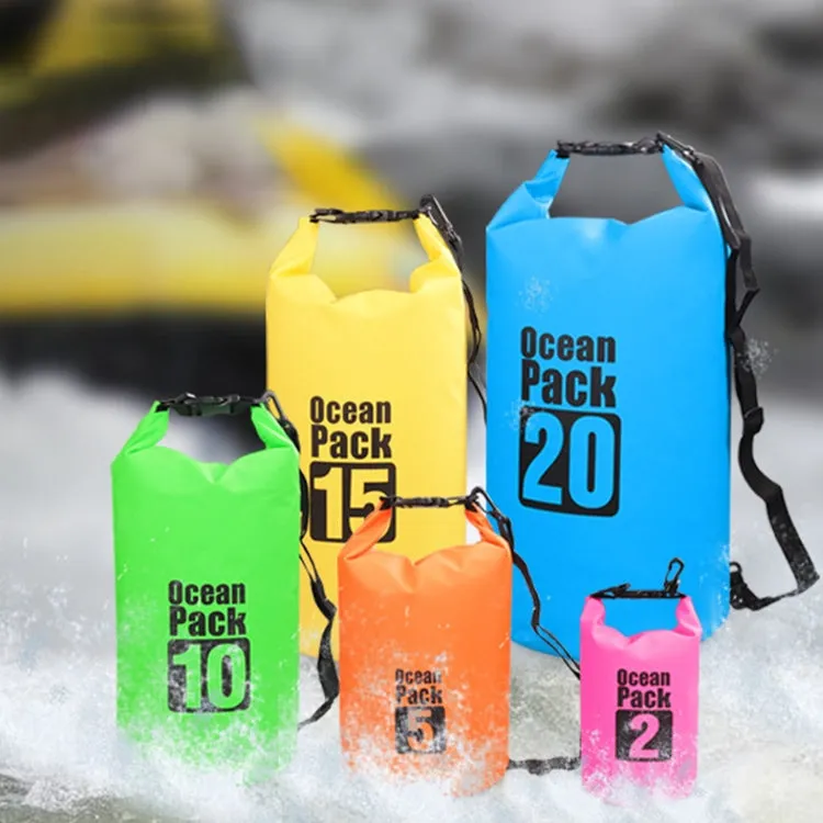 Outdoor Waterproof Bag Dry Sack PVC Barrel Bag, Capacity: 2L (Sky Blue)