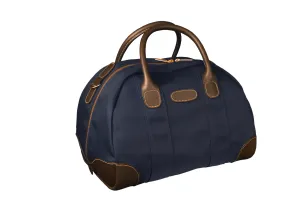 Overnighter Bag - Navy Canvas / Chocolate Leather