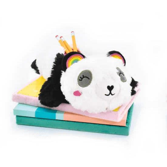 Panda Furry Pencil Case