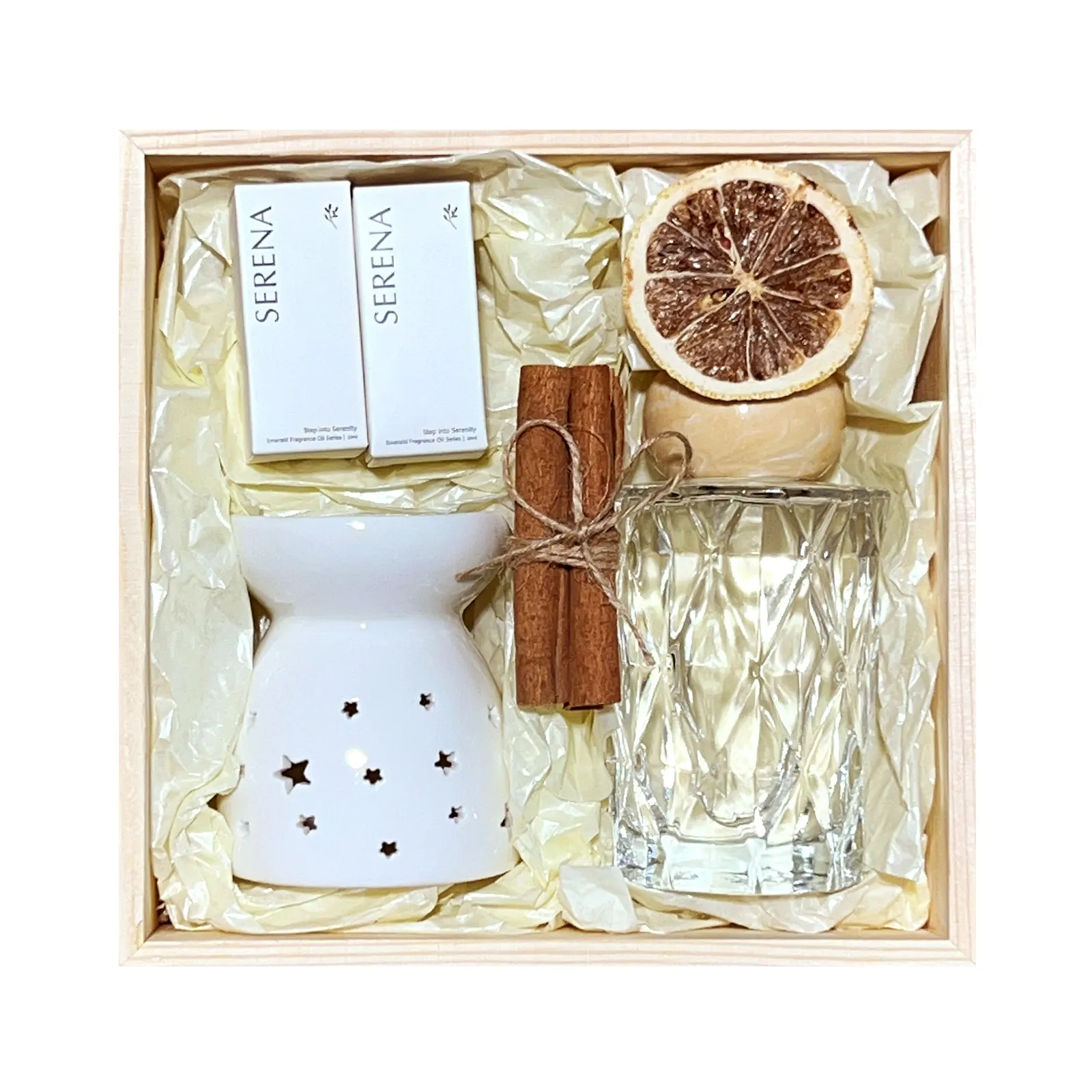 Perfect Home Fragrance Gift Set: Crystal Diffuser, Oil Burner & Fragrance Oil