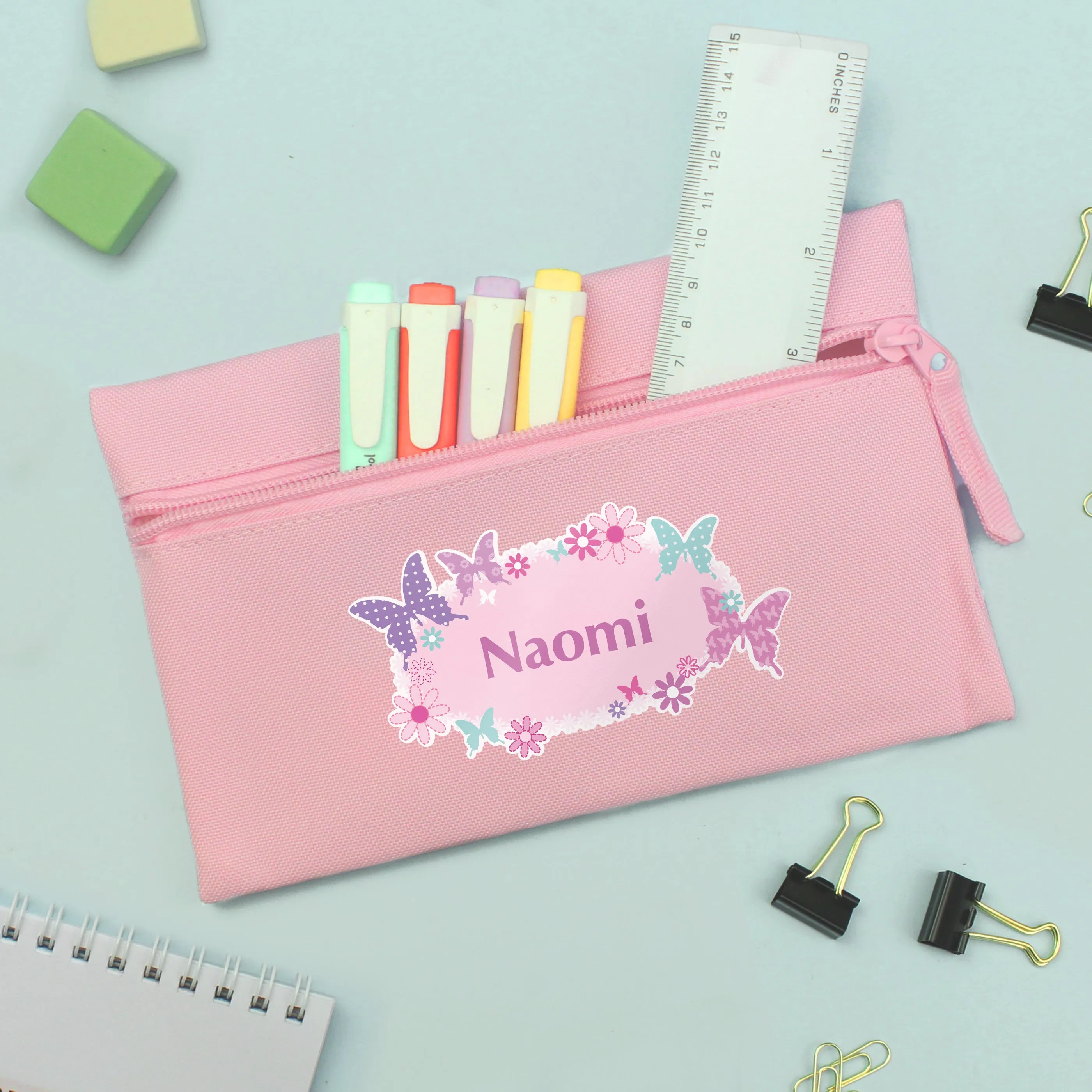 Personalised Butterfly Pencil Case