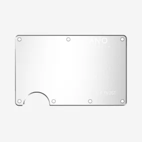 Personalised Front & Back Wallet Cover Plates (Ghost Silver)