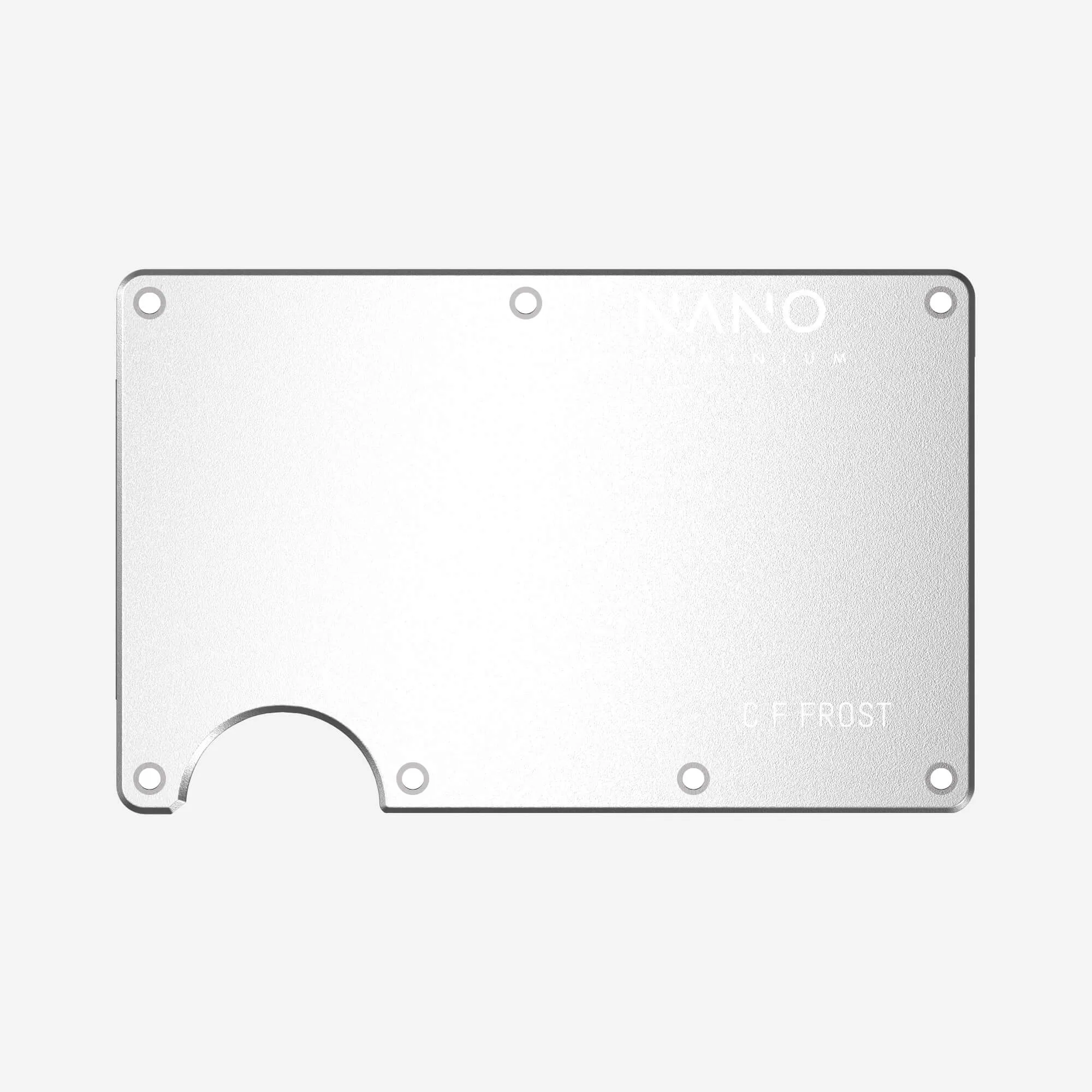 Personalised Front & Back Wallet Cover Plates (Ghost Silver)