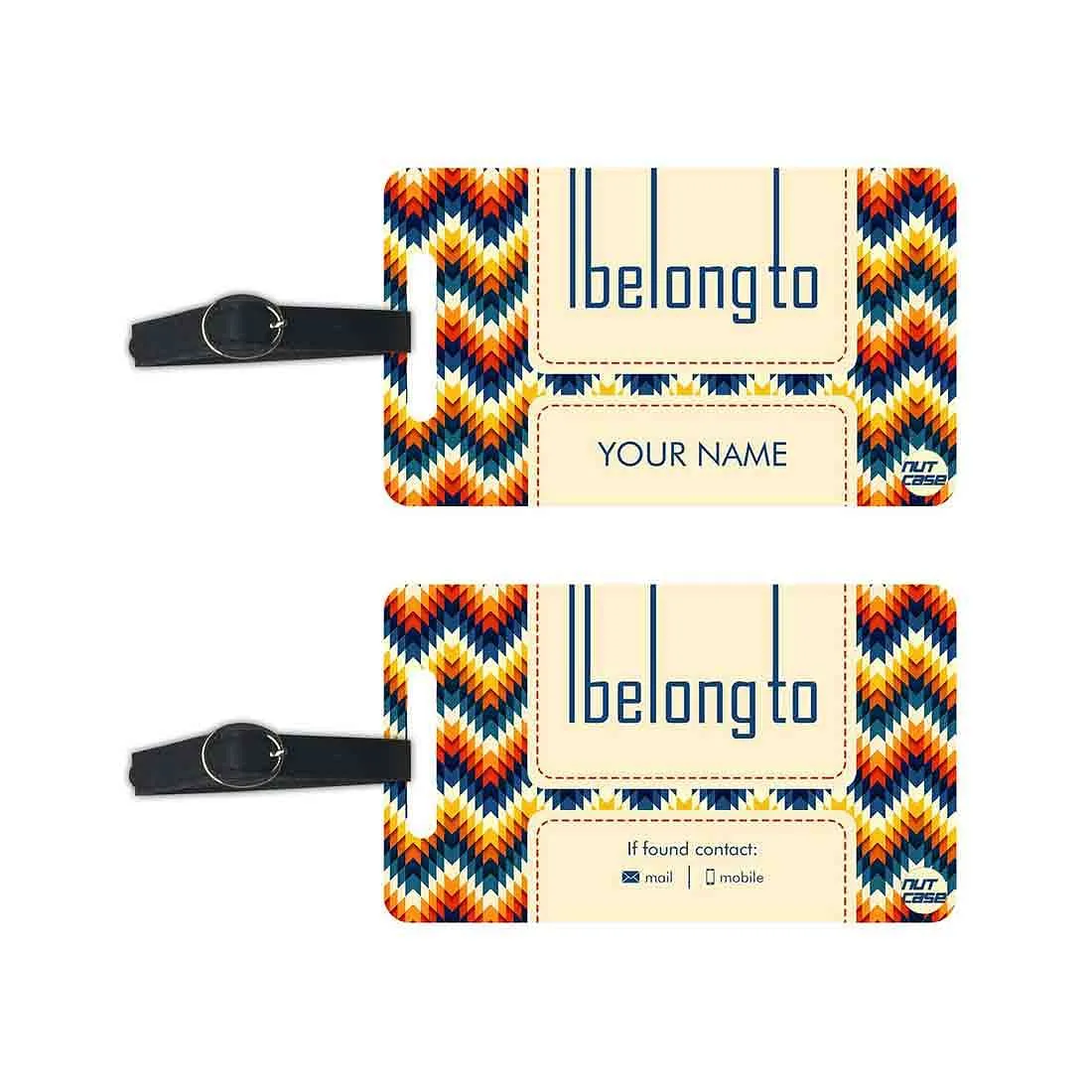 Personalized Printed Suitcase Luggage Tags Add Name Set of 2