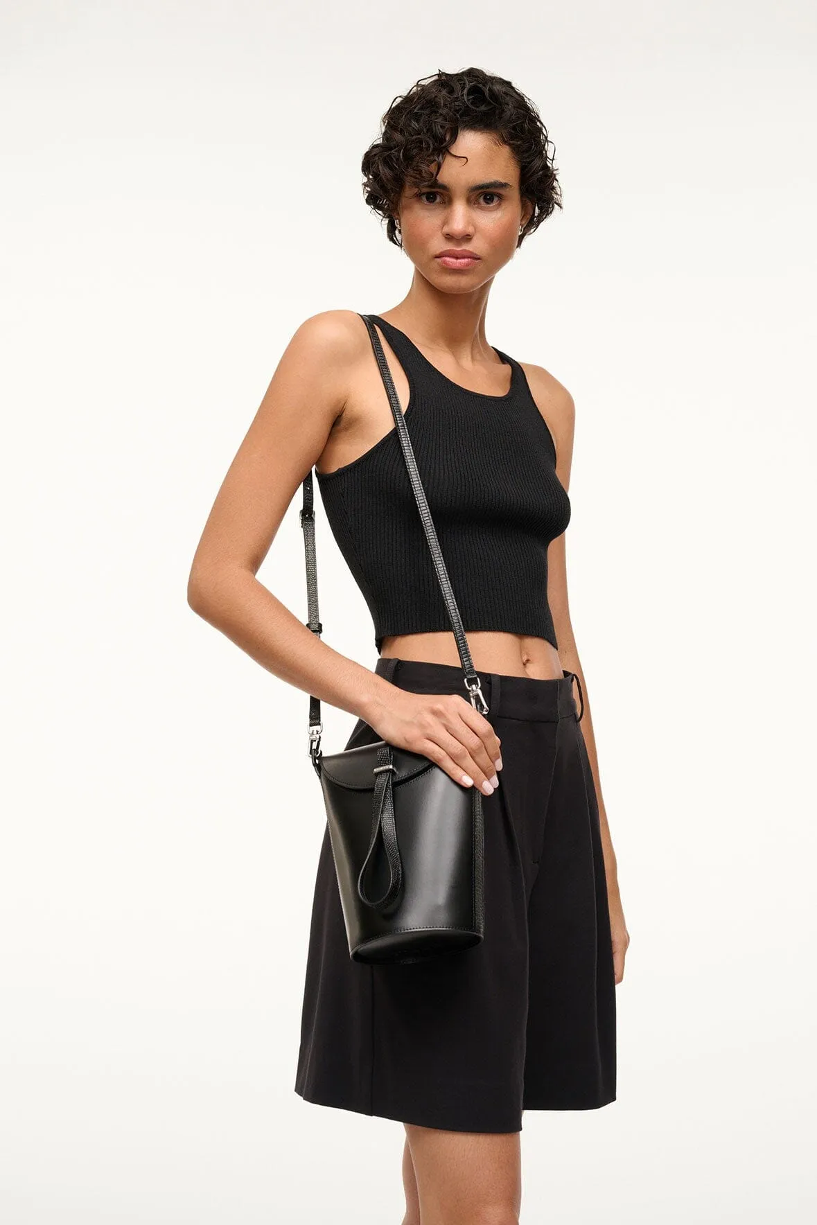 PHOEBE CONVERTIBLE BUCKET BAG | BLACK