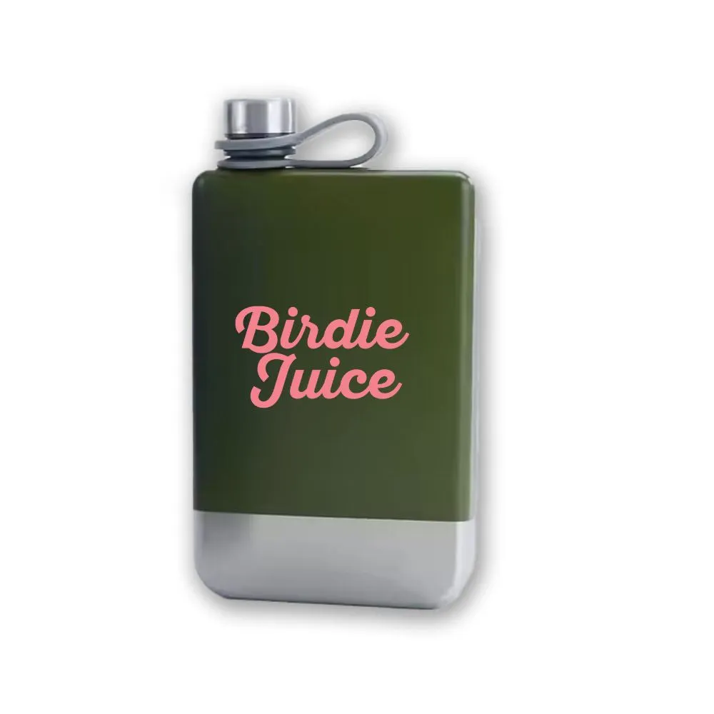 Pink and Green Birdie Juice Flask 8oz