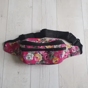 Pink Floral Waist Bag