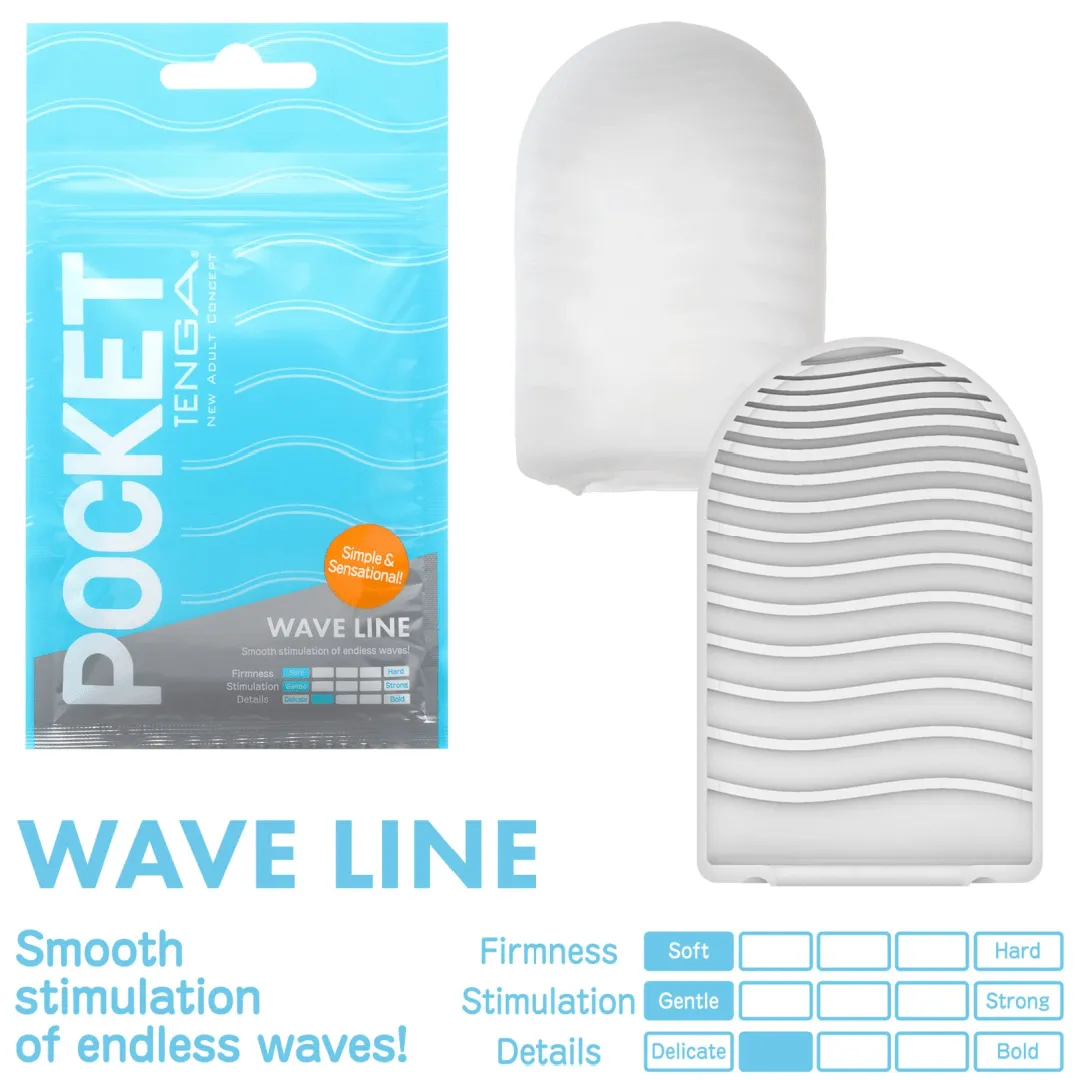 Pocket Tenga Disposable Masturbation Sleeve - Wave Line