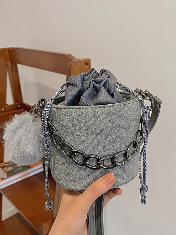 PomPom Bucket Handbag