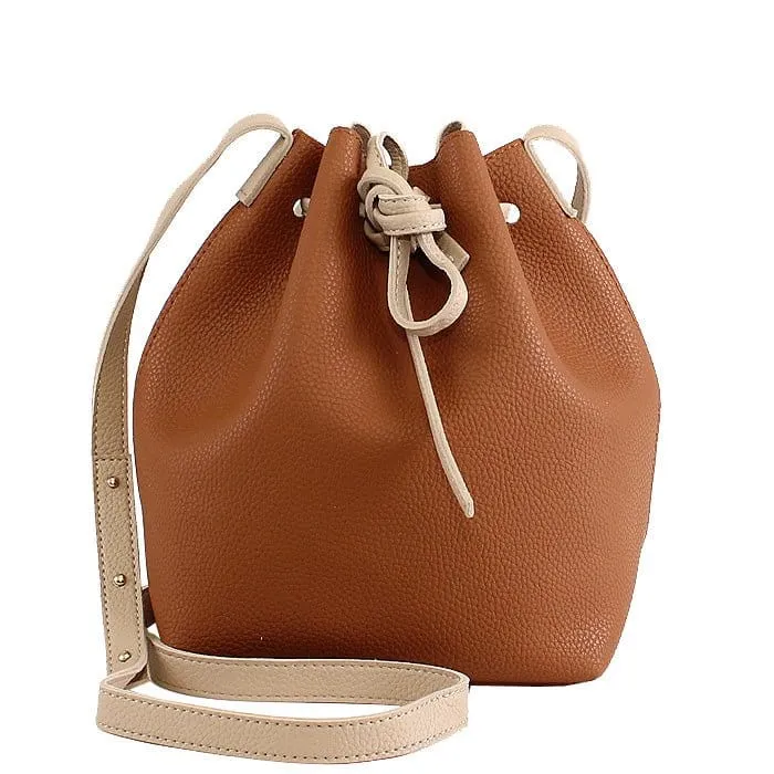 PPC5224 Two Tone Bucket Crossbody Bag