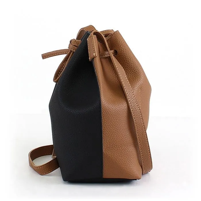 PPC5224 Two Tone Bucket Crossbody Bag