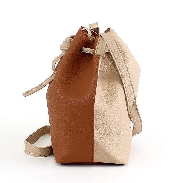 PPC5224 Two Tone Bucket Crossbody Bag