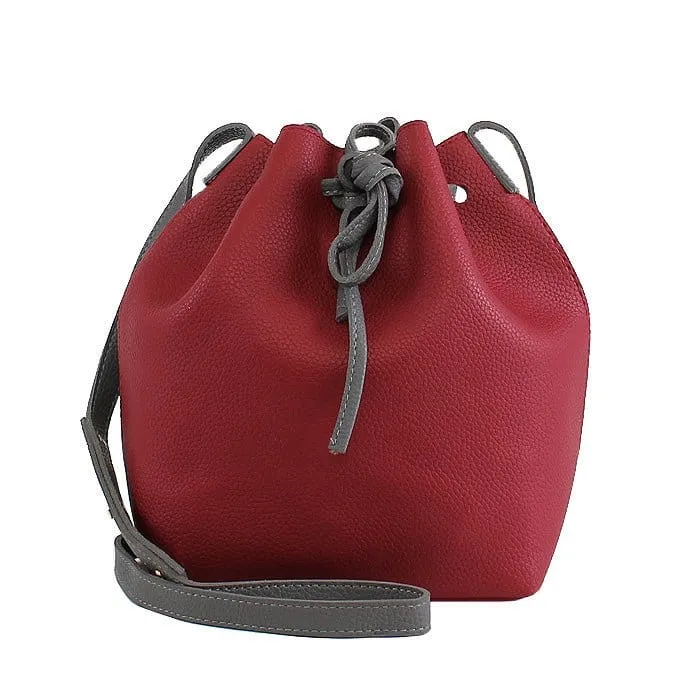 PPC5224 Two Tone Bucket Crossbody Bag