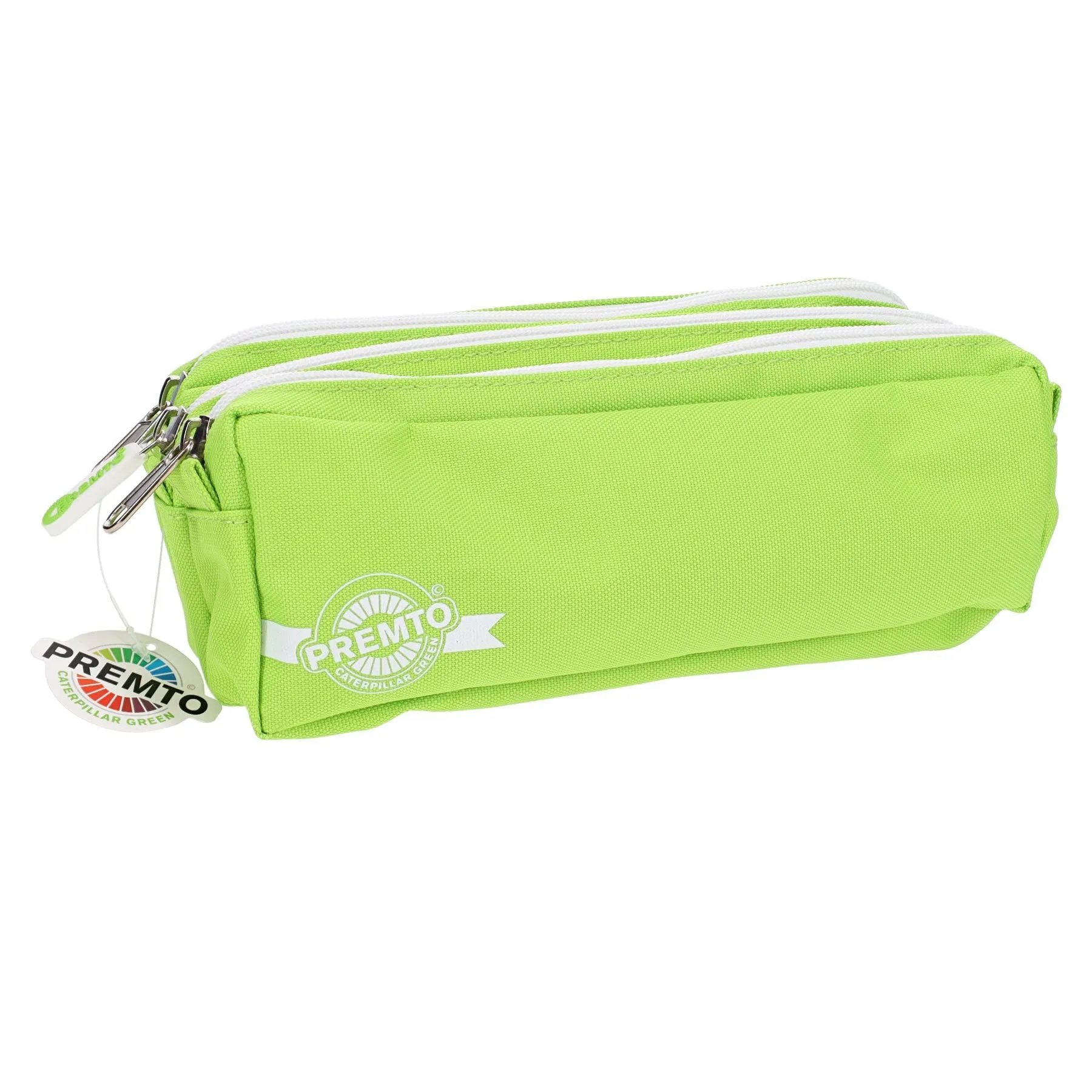 Premto - Pencil Case - 3 Pocket - Caterpillar Green