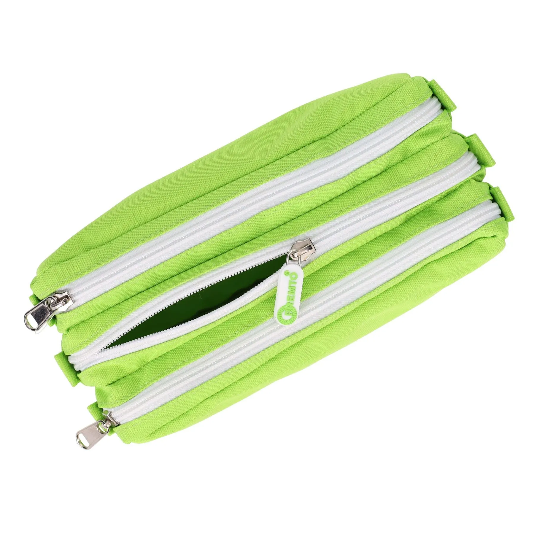 Premto - Pencil Case - 3 Pocket - Caterpillar Green