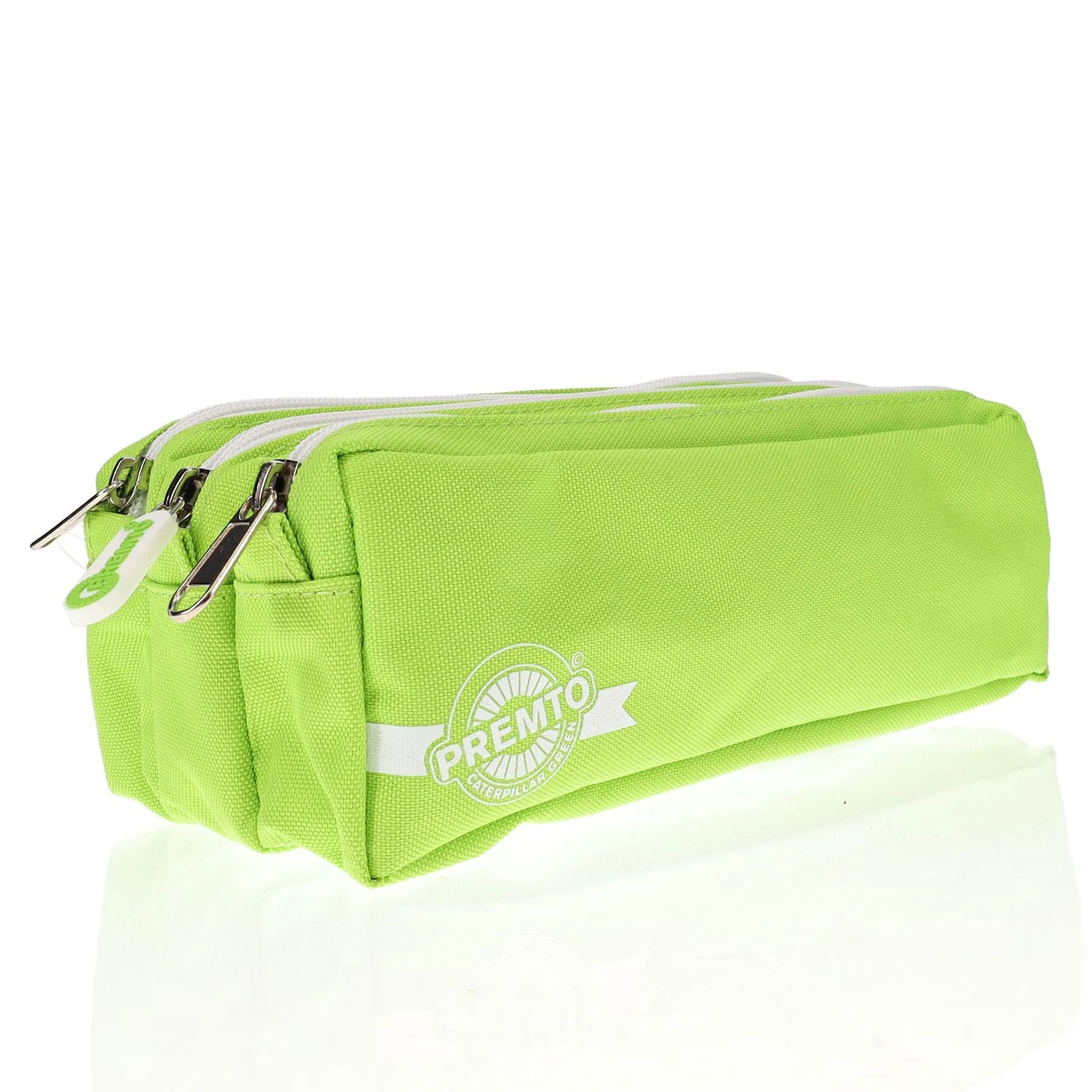 Premto - Pencil Case - 3 Pocket - Caterpillar Green