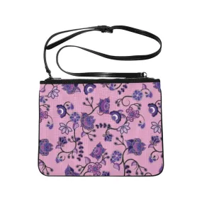 Purple Floral Amour Slim Clutch Bag