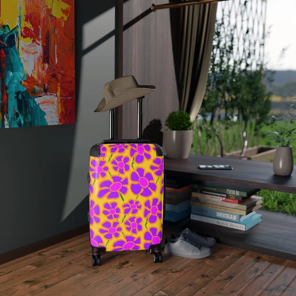 Purpleflower on Gold - Cabin Suitcase