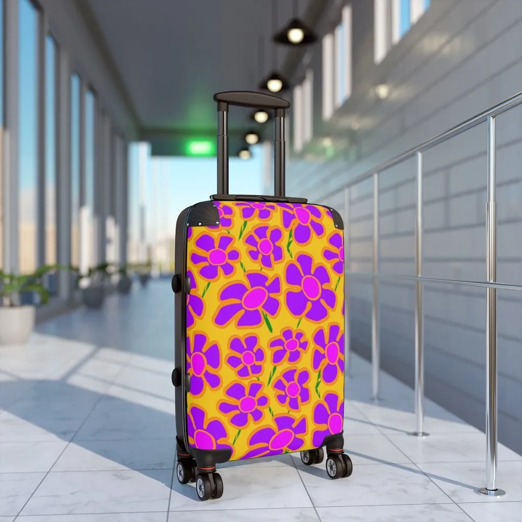 Purpleflower on Gold - Cabin Suitcase