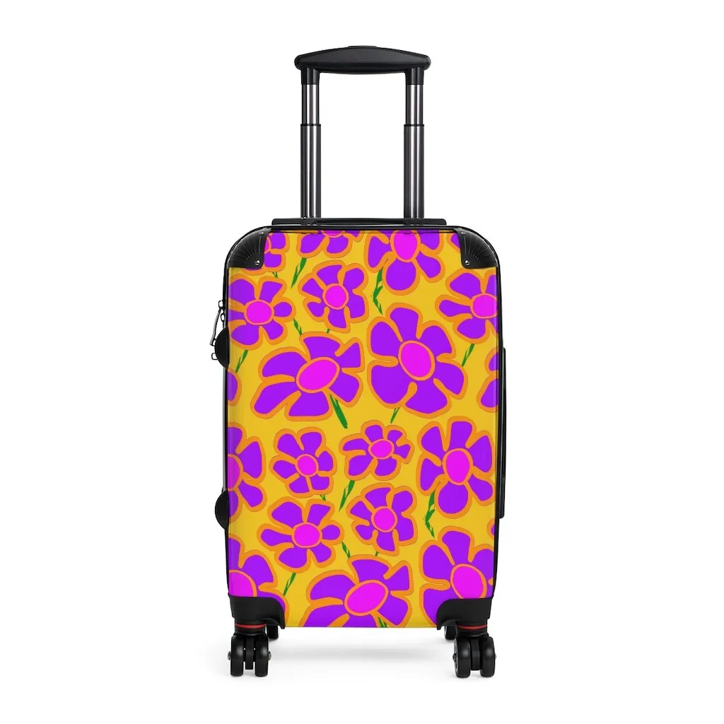 Purpleflower on Gold - Cabin Suitcase