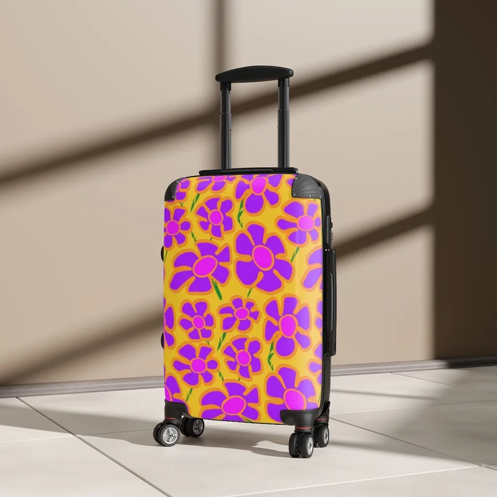 Purpleflower on Gold - Cabin Suitcase