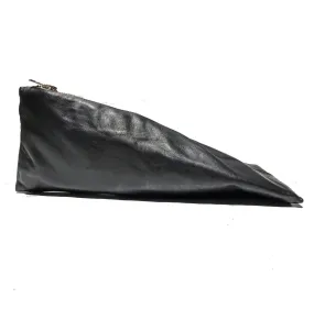 Pyramid Pencil Case | Black Lambskin