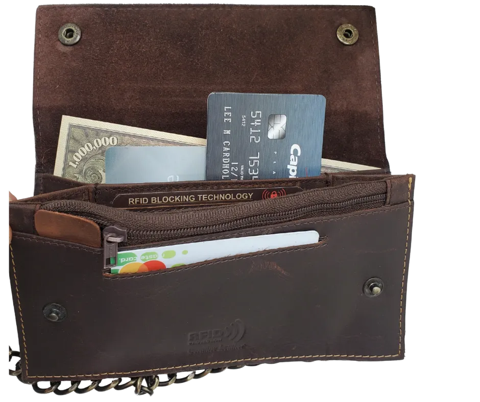 "The V-Glide" RFID Chain Wallet