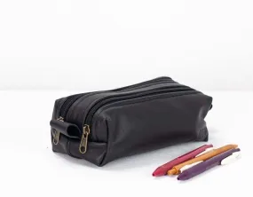 REC Double case - Black leather