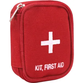 Red - Military Zipper First Aid Pouch with No Contents