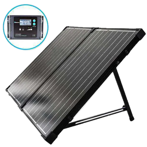 Renogy RNG-KIT-STCS100D-VOY20 100 Watts 12 Volts Monocrystalline Foldable Solar Suitcase with Voyager New