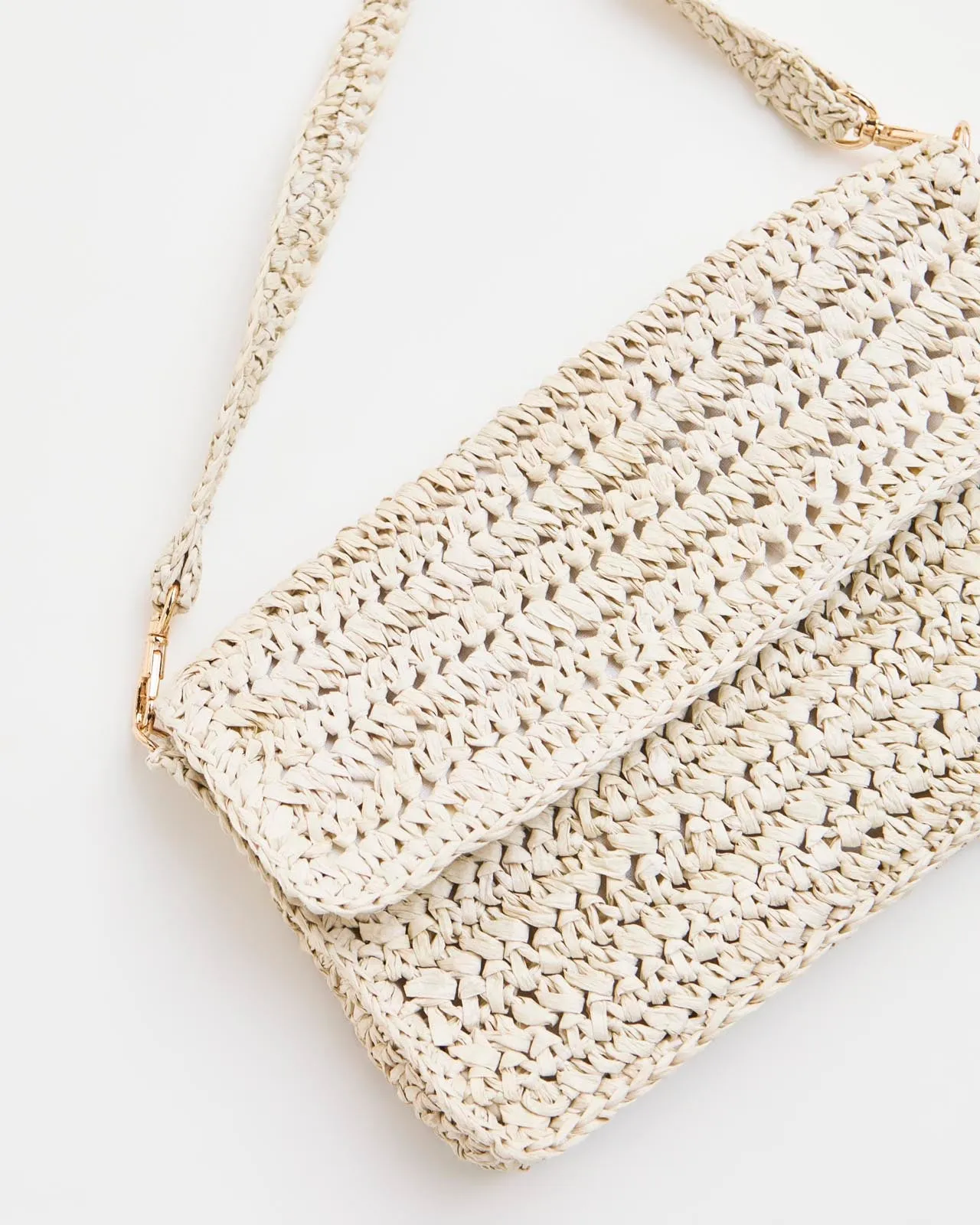 Riviera Raffia Clutch