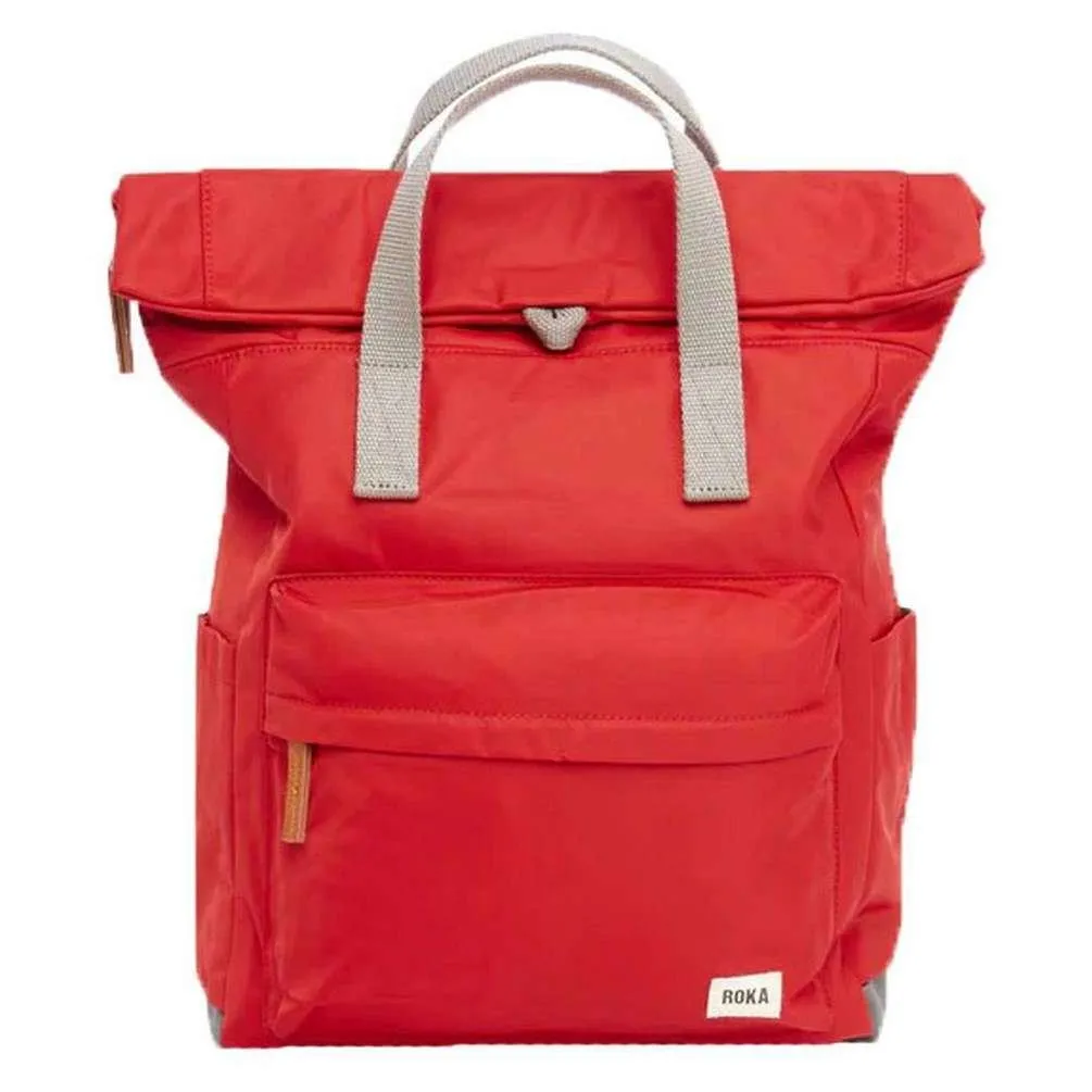 Roka Canfield B Medium Sustainable Nylon Backpack - Cranberry Red