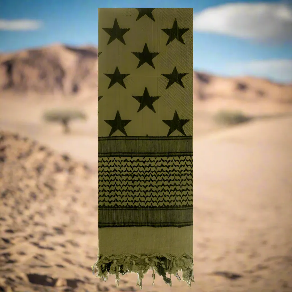 Rothco’s Stars and Stripes Desert Shemagh Scarf