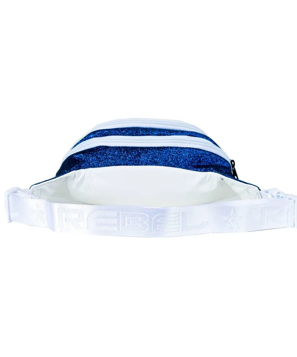 Royal Blue Adult Rebel Fanny Pack with White Zipper