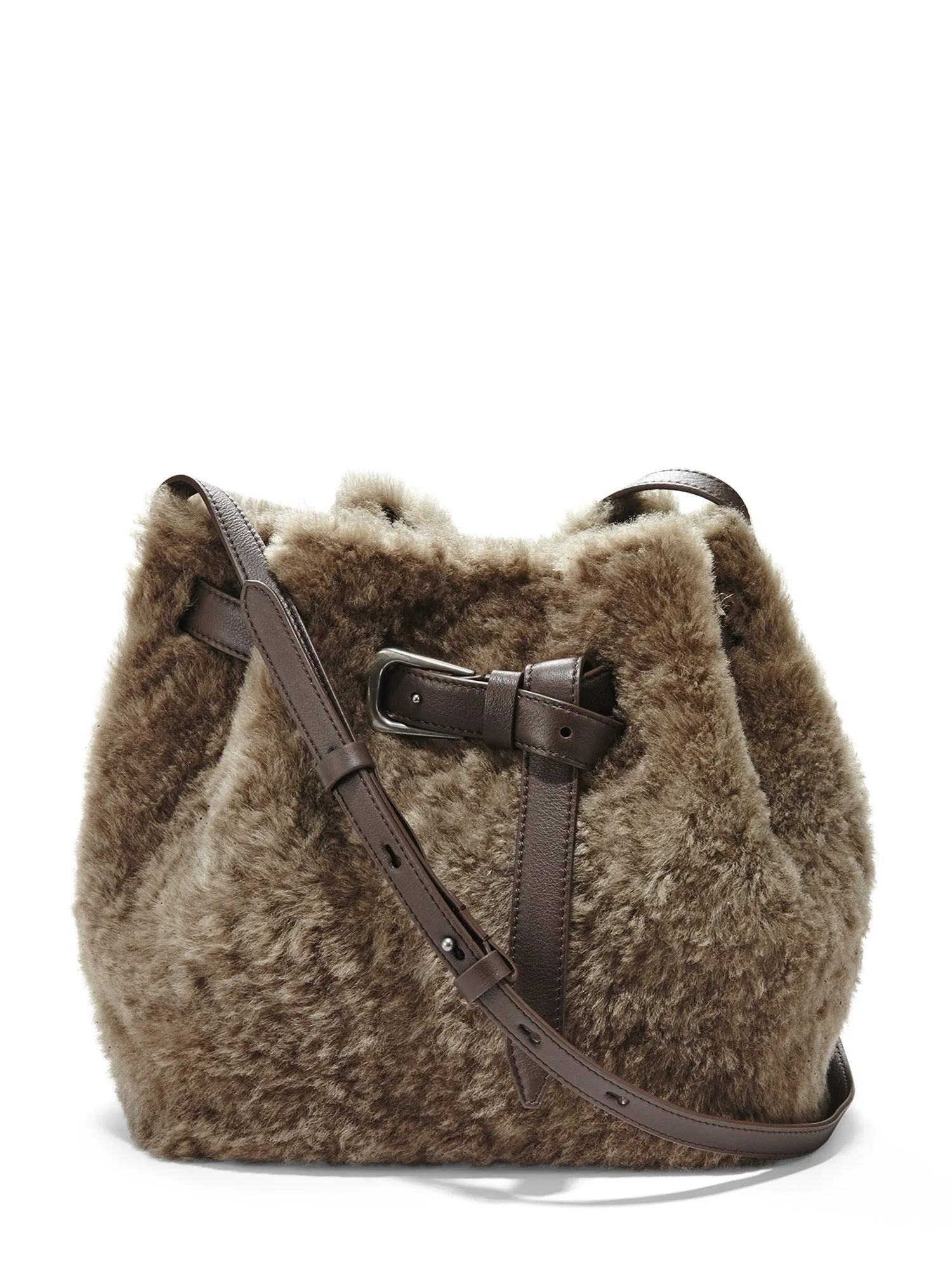 Shearling Bucket Bag