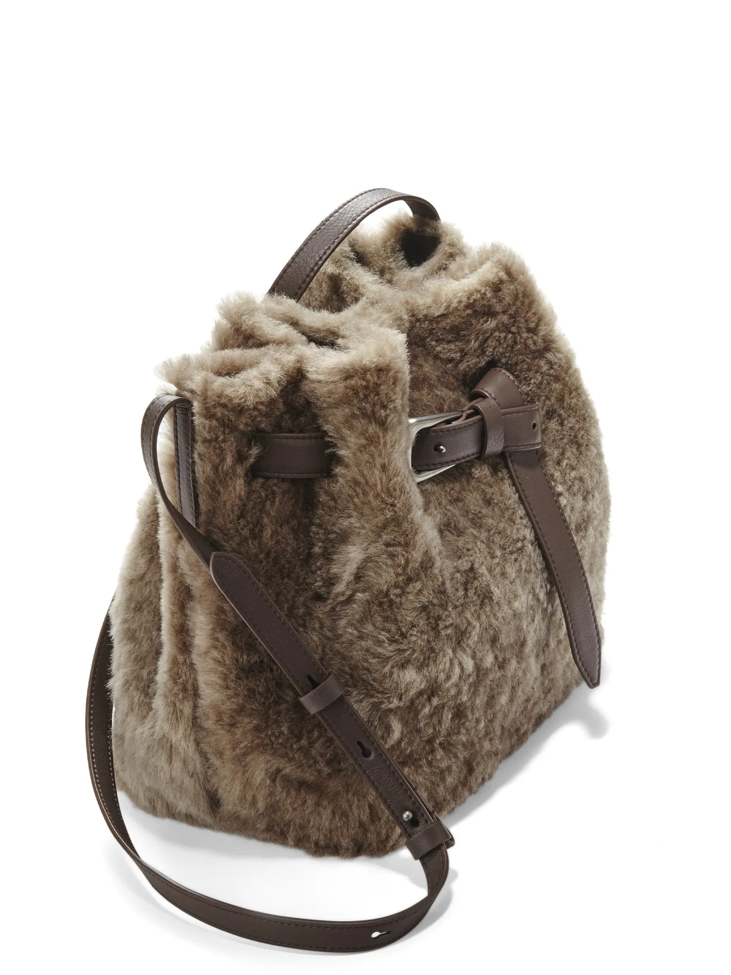 Shearling Bucket Bag