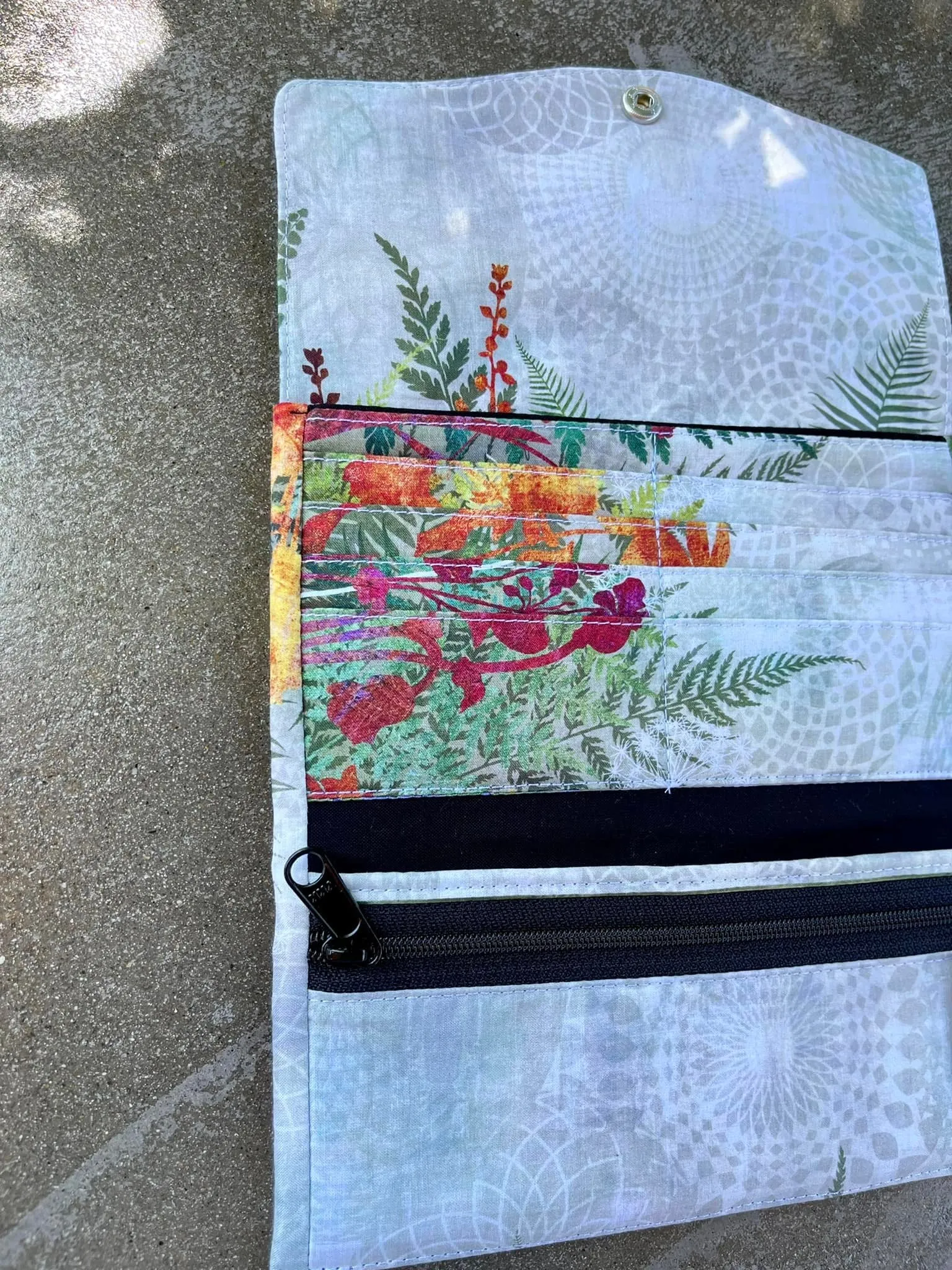 Slim Large Wallet - Light Weight - FernTastic Fabric