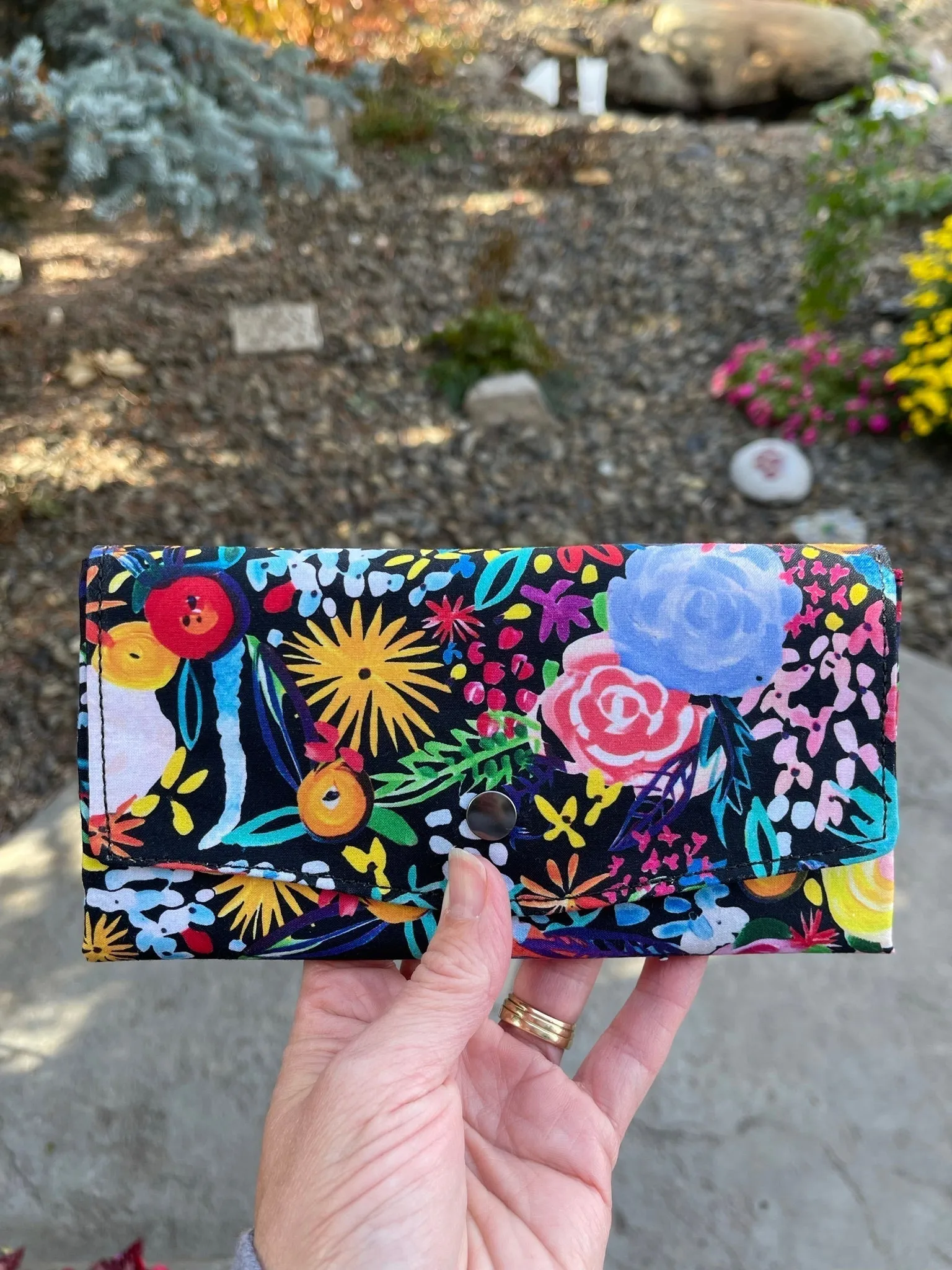 Slim Large Wallet - Light Weight - FernTastic Fabric