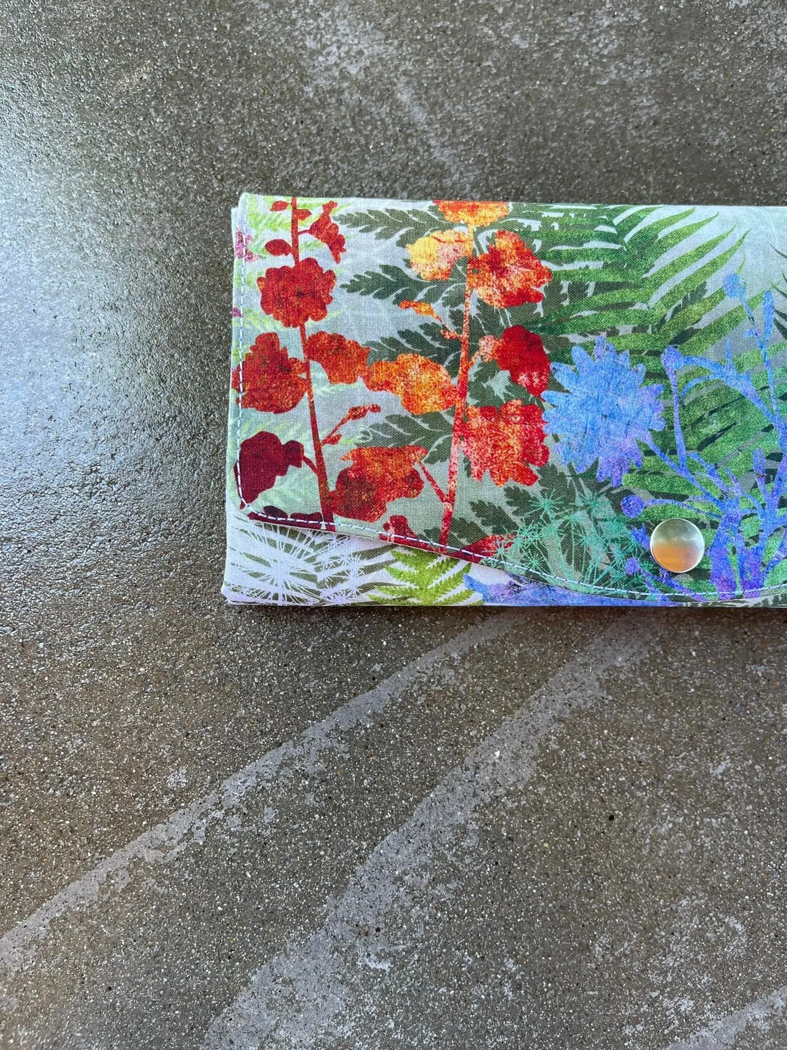 Slim Large Wallet - Light Weight - FernTastic Fabric