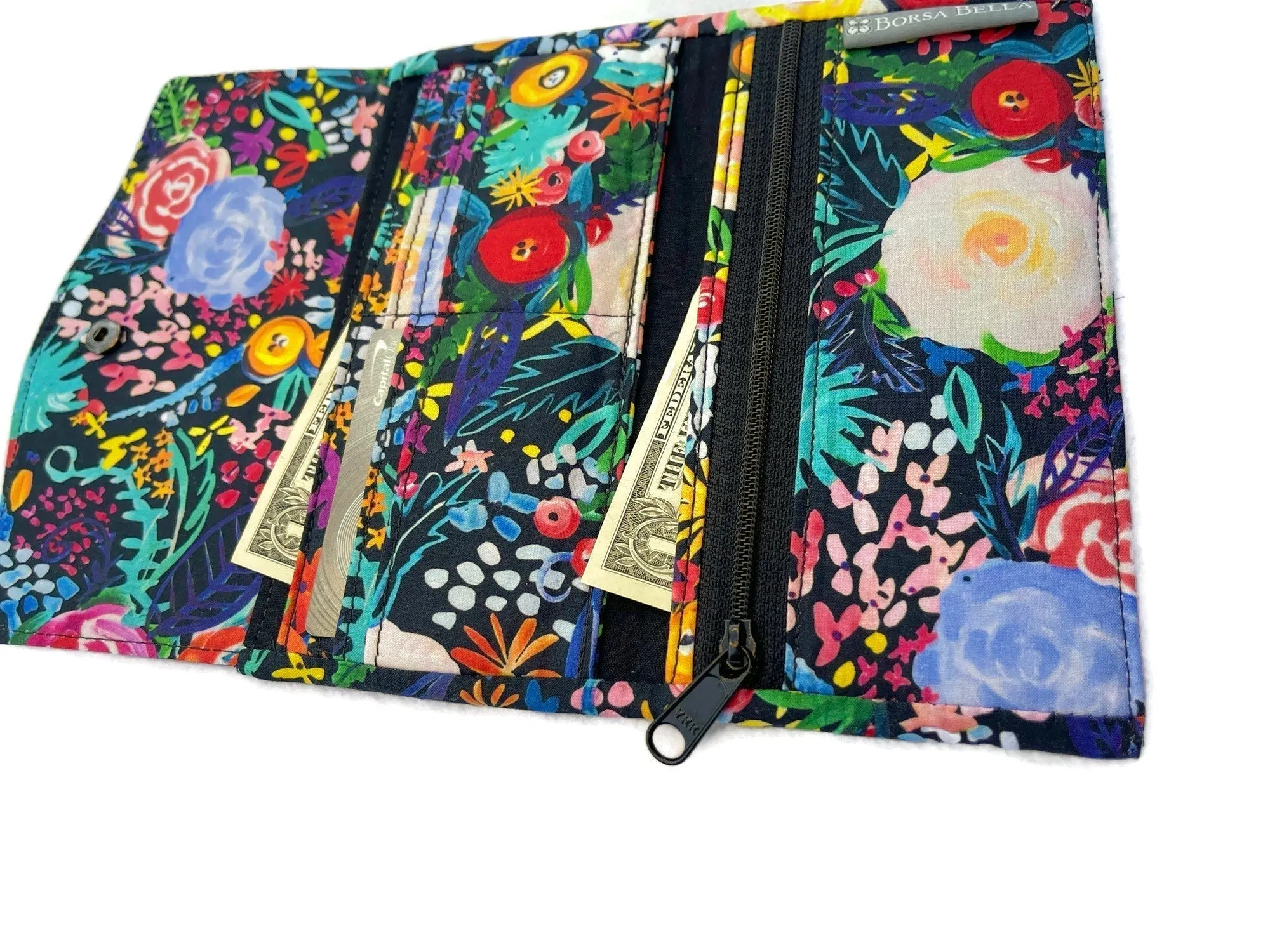 Slim Large Wallet - Light Weight - FernTastic Fabric